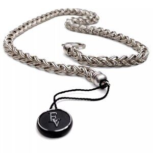 Stylish Silver Braided Chain Necklace – Unisex Jewelry 925 Sterling Silver 0030